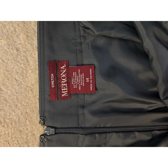 Merona Charcoal Gray career Skirt With Pockets Size 14 - Picture 4 of 5
